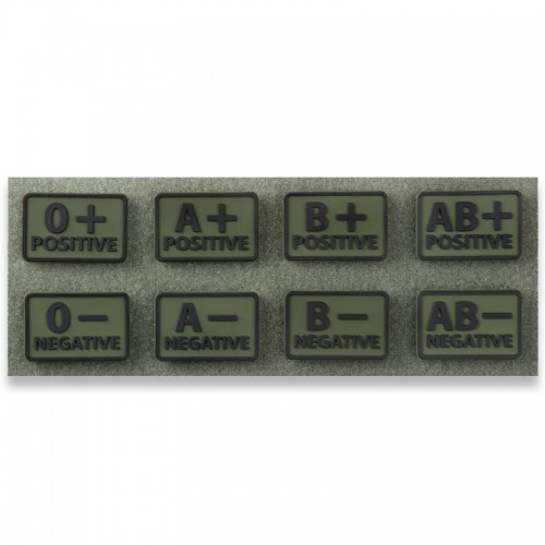 Blood Type - OD, Crafted for reliability and clarity, these Helikon-Tex® PVC patches provide quick, unmistakable identification of your blood type in any environment